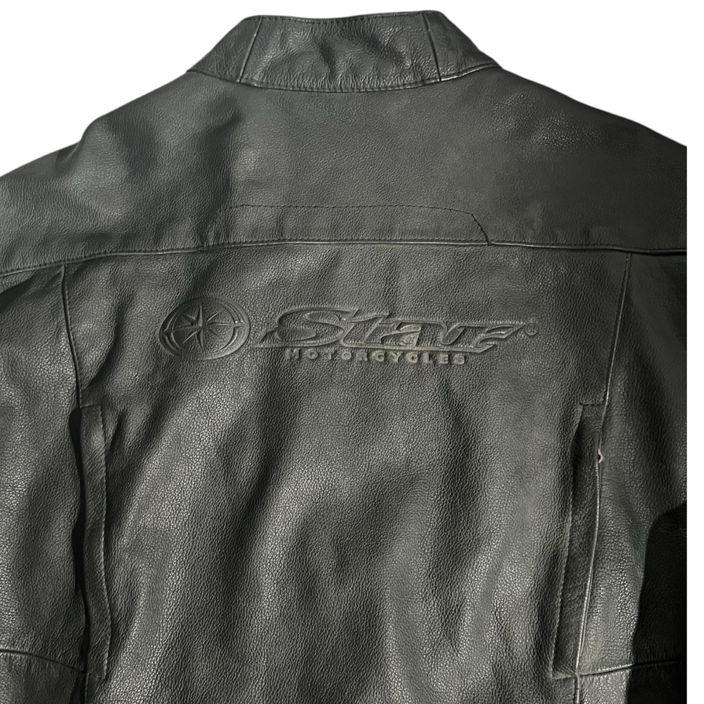 Star Yamaha Leather Motorcycle Jacket Men's X-Large w/ Liner Heavy Durable - Picture 9 of 10